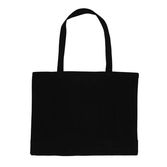 Shopper | Gerecycled katoen 145g/m² | AWARE™ tracker | Met bodemvouw | zwart