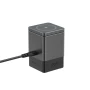 Chargeur GAN + câbles rétractables | Polycarbonate recyclé | Charge sans fil | Câble de charge 65 cm
