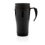 Tasse | Edelstahl & PP | 350 ml | Deckel und Boden in Schwarz