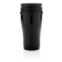 Tasse | Edelstahl & PP | 350 ml | Deckel und Boden in Schwarz