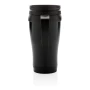 Tasse | Edelstahl & PP | 350 ml | Deckel und Boden in Schwarz