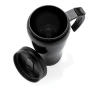 Tasse | Edelstahl & PP | 350 ml | Deckel und Boden in Schwarz