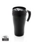 Tasse | Edelstahl & PP | 350 ml | Deckel und Boden in Schwarz