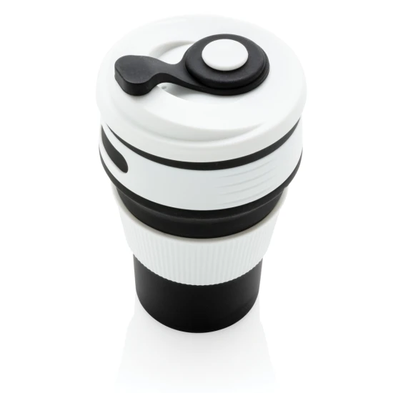 Opvouwbare beker | Siliconen | 350 ml | zwart