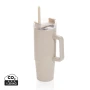 Gobelet avec poignée | PP recyclé | 900ml | Avec paille | Durable
