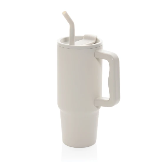Tumbler | Recycled stainless steel | 900ml | With straw | Bestseller | beige