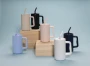 Mug isotherme | Acier recyclé | 800ml | Avec paille | Durable
