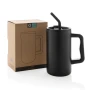Mug isotherme | Acier recyclé | 800ml | Avec paille | Durable