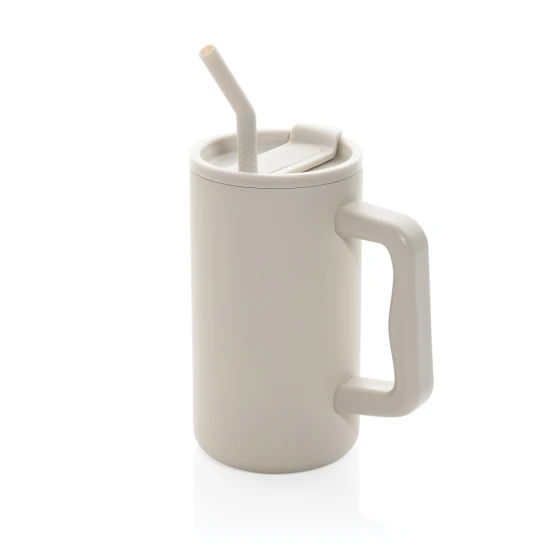 Thermosbeker | rRVS | 800ml | Rietje | Stanley look-a-like | beige