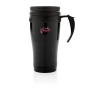 Tasse | Edelstahl & PP | 350 ml | Deckel und Boden in Schwarz