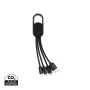 4 in 1 charging cable | ABS | With carabiner clip
