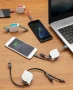 3-in-1 Retractable Cable | ABS | 100cm | Connection for IOS & Android