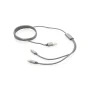 3-in-1 gevlochten nylon kabel, grijs
