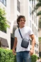 Crossbody tas | Gerecycled polyethyleen | 2,3 L | Achterzak