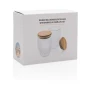 Set di bicchieri termici | Vetro borosilicato con coperchio in bambù | 350ml