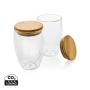 Thermosglazenset | Borosilicaat met bamboe deksel | 350ml