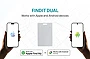 Findit Dual | rPlastic | Card localizzatrice ultrasottile | Ricaricabile