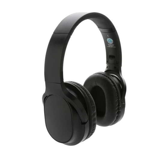 Headphone | Recycled ABS | Play time up to 5 hours | Mic to answer phone calls | black