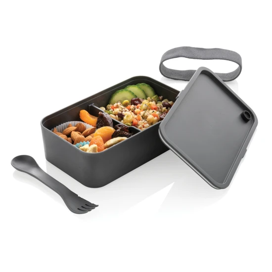 Lunchbox | PP | 700ml | With spork | anthracite