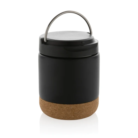 Thermo lunchbox | Recycled stainless steel | 400ml | Sustainable | black