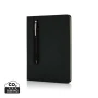 Cuaderno A5 | 160 páginas rayadas | Funda para bolígrafo | Incluye bolígrafo de metal