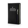 Swiss Peak refillable notebook and pen set, black