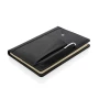 Swiss Peak refillable notebook and pen set, black