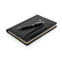 Swiss Peak refillable notebook and pen set, black