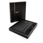 Swiss Peak refillable notebook and pen set, black