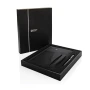 Swiss Peak refillable notebook and pen set, black