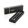 Swiss Peak Cedar stylo set | Aluminium recyclé | Certifié RCS | 2 stylos dans un étui