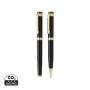 Swiss Peak pen set | Recycled brass | Blue gel ink | Gold details | Premium