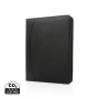 A4-Portfolio | rPU | 20-seitiger Notizblock | Kartenfächer, Stiftschlaufe, Handyhalter & Tasche | Premium