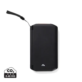 Power bank | Recycled ABS and PC | 10000 mAh | Solar charging | 3 panels | Fast charging | Built-in USB-C and Lightning cables