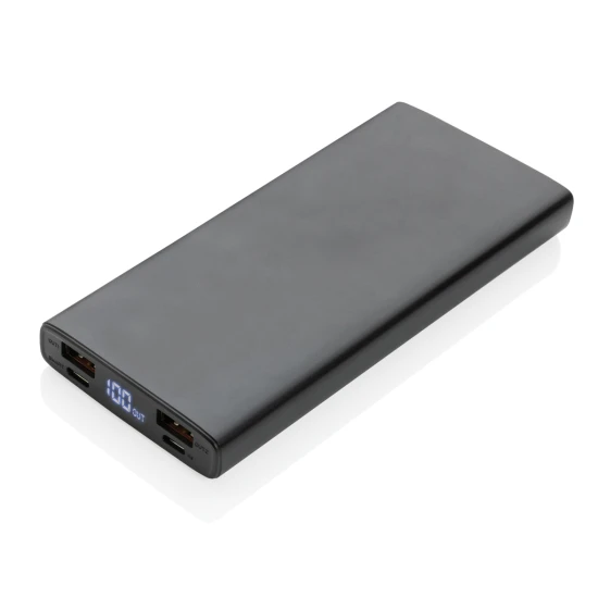 Powerbank | Aluminium | 10.000 mAh | Snelladen | zwart