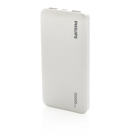 Philips Powerbank | ABS | USB C/A en A2 | 10.000 mAh | wit