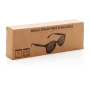 Round frame sunglasses | Wheat straw fiber | Dark lenses |