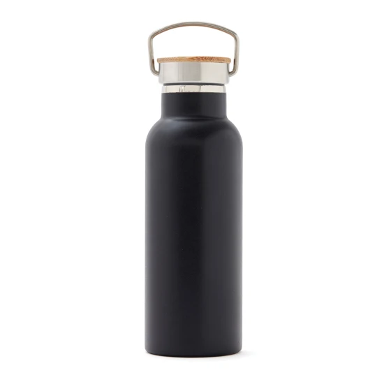 Gourde isotherme VINGA | Acier inoxydable | 500 ml | Garde au chaud jusqu'à 6 heures | noir