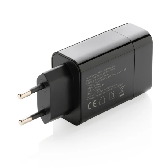 Philips lader | ABS | USB-C en 2A uitgang | Ultrasnel laden | zwart
