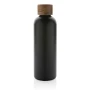 Thermosfles | Gerecycled staal | 500ml | Met houten dop