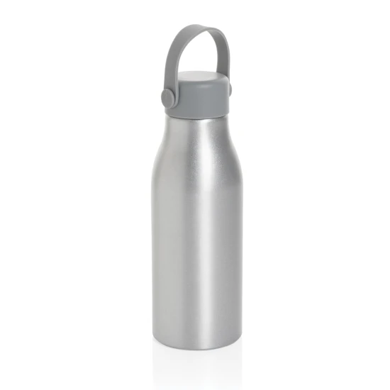 Waterfles | Gerecycled aluminium & siliconen | 680ml | Gemakkelijk mee te nemen | zilver