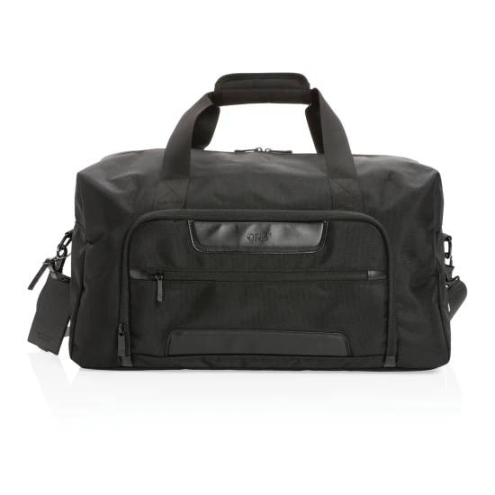 Duffel bag | rPET | 25L | Luggage tag | RFID pocket | black
