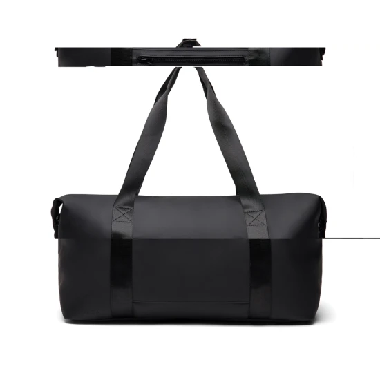 VINGA weekend bag | Polyurethane | 20x45x36cm | Water repellent | Multiple pockets | black