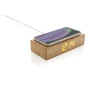Wekker | Bamboe | Met 5W draadloze oplader