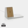 3-in-1 draadloze oplader | Gerecycled plastic & bamboe | 5W oplader | Incl. pennenhouder
