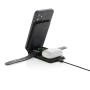 Swiss Peak 3-in-1 wireless charger | Recycled PU | 1,3x 12,5x 7cm | Foldable