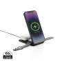 Swiss Peak 3-in-1 wireless charger | Recycled PU | 1,3x 12,5x 7cm | Foldable