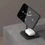 Caricatore wireless | Lega di zinco | 2-in-1 | Supporto magnetico per telefono | Compatibile Qi
