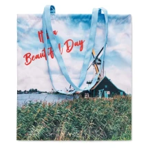 Shopping bag | Polyester 220g/m² | 38x42cm | Long handles | All-over sublimation