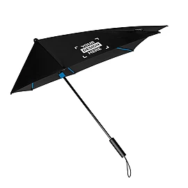 STORMaxi® aerodynamischer Sturmschirm | Fiberglasrahmen & Polyester Pongee | Ø92cm | Manuell | Zweifarbig